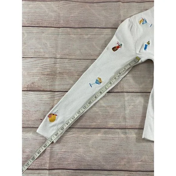 Alexandra Bartlett Petite White Embroidered Cardigan - PS - Picture 10 of 12